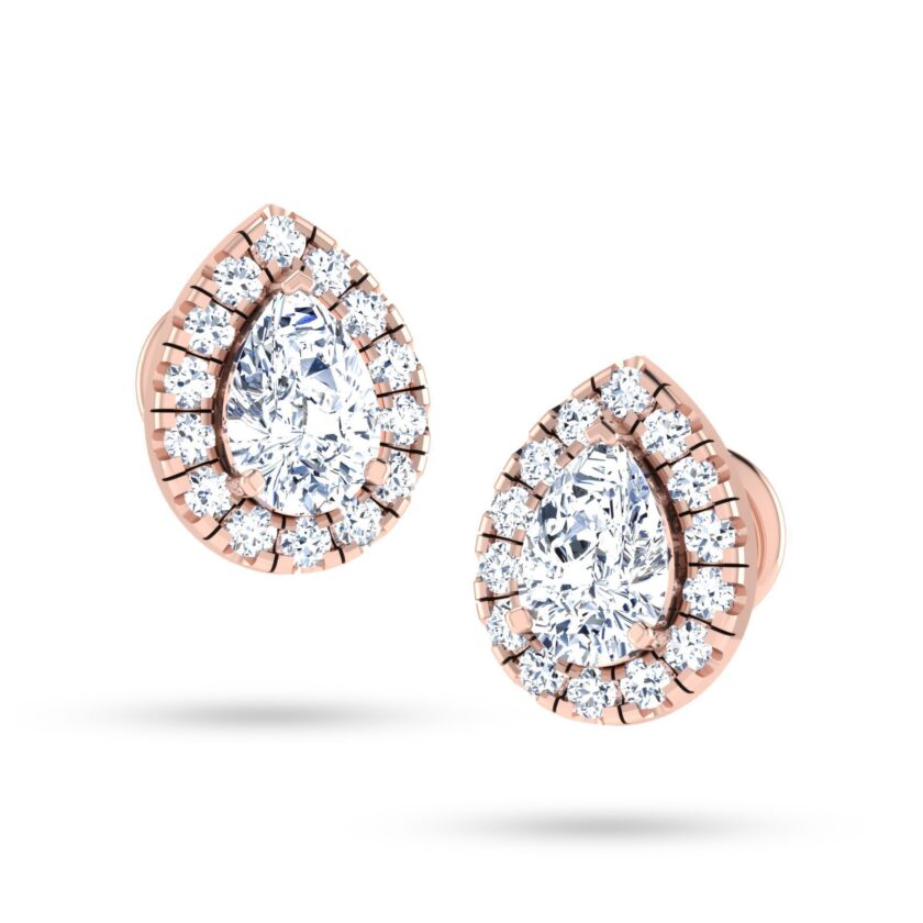 Elegant Pear Solitaire Diamond Pendant Set - Image 6