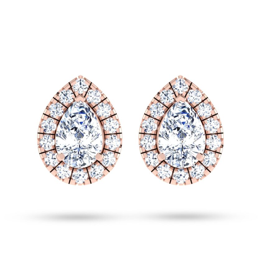 Elegant Pear Solitaire Diamond Pendant Set - Image 7