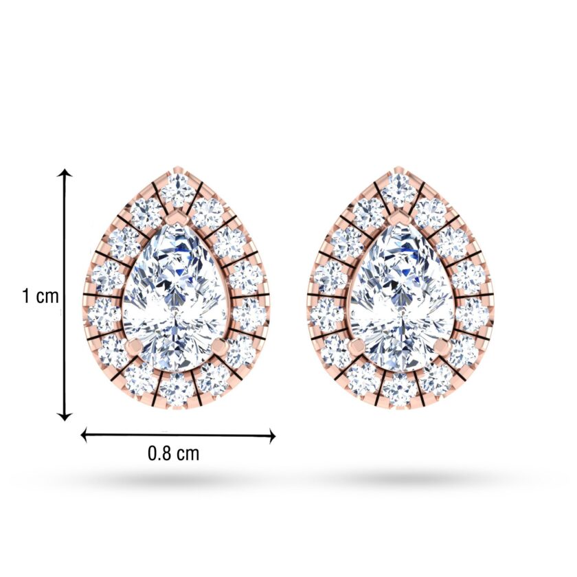 Elegant Pear Solitaire Diamond Pendant Set - Image 9