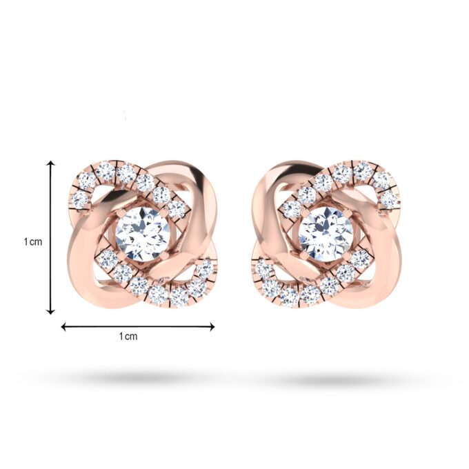 Twisted Elegance Solitaire Diamond Pendant Set