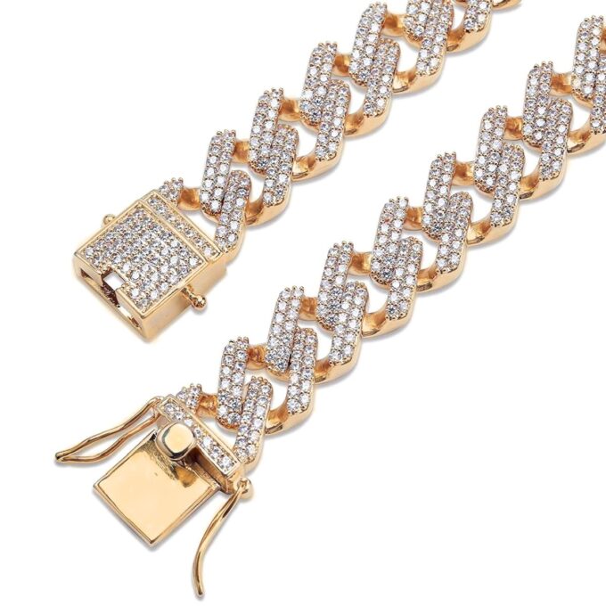 Cuban-Style Chain Diamond Gents bracelet