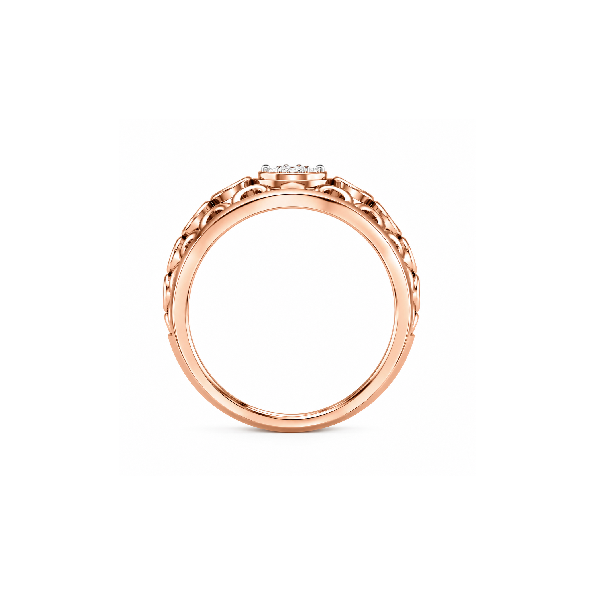 Cluster Circle Filigree Diamond Band - Image 3