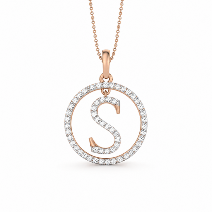 Alphabet S Diamond Pendant